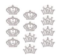 DEARMAMY Tiaras de Cristal para Niñas 12 Piezas Diademas y Peinetas para Cumpleaños Accesorios Elegantes para Fiestas Peines Decorativos Infantil