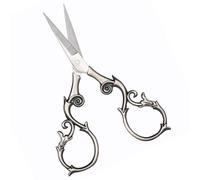 DEARMAMY Tijeras de Costura Vintage de Acero Inoxidable Tamaño Pequeño Color Gris Tijeras Multiusos para Bordado y Punto de Cruz Herramienta Práctica para Trabajos Manuales