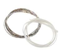 DEARMAMY Tiras Decorativas para Guitarra Acústica y Eléctrica, Encuadernación Lateral 1640x6x1.5 Mm, Material de Incrustación Abulón y Perla, 2 Piezas para Restauración y Mejora Sonora