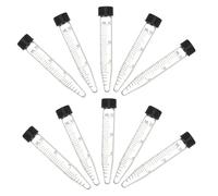 DEARMAMY Tubo de Transparente 15 Ml Fondo Cónico y Tapa Roscada, 10 Piezas Escala Graduada para Aplicaciones en Laboratorio