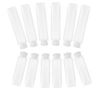 DEARMAMY Tubos De Loción Cosmética Transparentes 12 Unidades 30ml y 50ml Fáciles De Exprimir Para Viaje Uso Diario Cuidado Facial y Corporal Sin Derrames