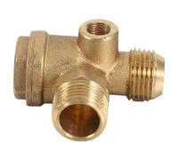 DEARMAMY Válvula de Retención para Compresor de Aire de Latón 1/2 Npt Conexión 1/2 Interno y 1/8 Interno, Accesorio Unidireccional para Repuestos de Compresores y Sistemas Neumáticos