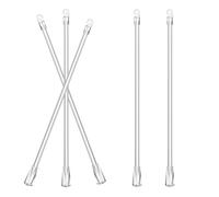 DEARMAMY Varilla Transparente para Persianas con Gancho, Repuesto de 17 Pulgadas, Juego de 5 Piezas para Cortinas de Ventana, Tirador Práctico para Hogar y Oficina, Accesorios para