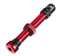 DEARMAMY Vástago de Válvula de Aire para Neumático de Bicicleta de 60mm en Aleación de Aluminio Funda de Potencia Roja, Fácil Instalación y Resistente Corrosión para Ciclismo
