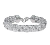 DEAROK Pulsera de malla para mujer, pulsera trenzada de espiga de acero inoxidable, regalo de amistad para mujer, 7 pulgadas, 6.5 Inch, Acero inoxidable, No es una piedra preciosa
