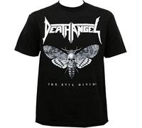 Death Angel Evil Divide Moth Bob Tyrell Art T-Tshirts Camisetas y Tops Mens Black Tees Unisex Tshirts Camisetas y Tops(X-Large)