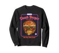 Death Burger Sarcasm Retro Vintage Funny Adult Humor Sudadera