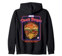 Death Burger Sarcasm Retro Vintage Funny Adult Humor Sudadera con Capucha