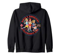 Death Daughters Rollerskate Club Retro Funny Adult Humor Sudadera con Capucha