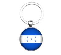 Death Devil Llavero con bandera de Honduras, Love the National Flag, The Gift of Patriots, Bronce o plateado, 25 mm