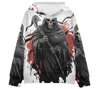 Death God - Sudadera con capucha para niños y niñas, talla 4-14, color negro, Death God Black, Medium