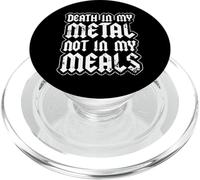 Death In My Metal Not My Meals Vegano Death Metal PopSockets PopGrip para MagSafe