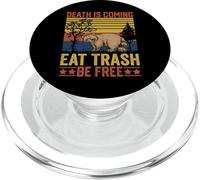 Death Is Coming Eat Trash Be Free PopSockets PopGrip para MagSafe