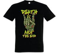 Death is Not The End Mens T Tshirts Camisetas y Tops 100% Cotton Pixel 8 bit Geek Nerd Fun Retro Zombie Metal Fist(Small)