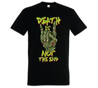 Death is Not The End White Yellow Black Red Mens Women T Tshirts Camisetas y Tops 100% Cotton Pixel 8 bit Geek Nerd Fun Retro Zombie Metal Fist(Medium)