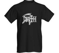 Death Mens T Tshirts Camisetas y Tops 100% Cotton Band Logo Metal Epic Human Glow in The Dark Available Unisex(X-Large)