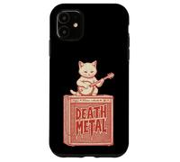 Death Metal Cat Funny Kitten Amplificador Heavy Banjo Music Carcasa para iPhone 11