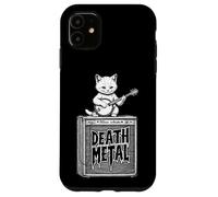 Death Metal Cat Funny Kitten Amplificador Heavy Banjo Music Carcasa para iPhone 11