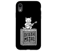 Death Metal Cat Funny Kitten Amplificador Heavy Banjo Music Carcasa para iPhone XR
