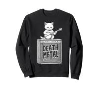 Death Metal Cat Funny Kitten Amplificador Heavy Banjo Music Sudadera