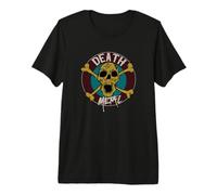 Death Metal Tibias Cruzadas del Cráneo Skull La Calavera Camiseta Premium