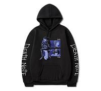 Death Note Hoodie Anime Yagami Light Disfraz de Cosplay L·Lawliet Sudadera Informal de Manga Larga para Hombres y Mujeres