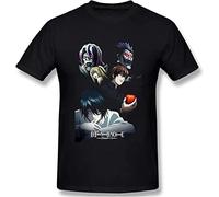 Death Note Men's Summer Cool Short Sleeve Classic tee Costume Breathable Cotton Light Beach T Tshirts Camisetas y Tops (Large)