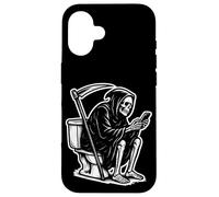 Death On The Throne Doom Scrolling The Internet Carcasa para iPhone 16