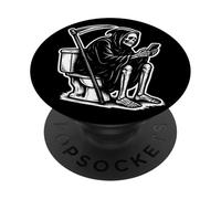 Death On The Throne Doom Scrolling The Internet PopSockets PopGrip Adhesivo