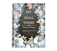 Death Planner Organizer, End of Life Planners, Guided Journal Notebook, Will Preparation Workbook, Thought Organizers, Important Records Organizer, Senior Use, 11.22×8.66 pulgadas