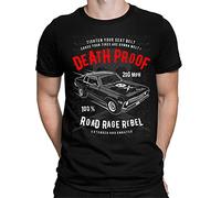 Death Proof Car Road Rage Rebel Men's White Yellow Black Red Mens Women T Tshirts Camisetas y Tops 100% Cotton DTG Printed Speed(Medium)