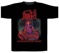 Death Scream Bloody Gore T Tshirts Camisetas y Tops Vintage Gift for Men Funny Black tee New Black(Large)