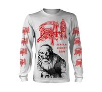 DEATH - SCREAM BLOODY GORE WHITE Long Sleeve Shirt Small