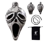 Death Scream Whistle - Instrumento aztec hecho a mano, arte del cráneo
