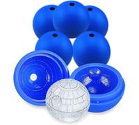 Death Star Ice Cube Mold 6 Pack Silicone Star Wars Ice Molds Sphere Big Ice Ball Maker for Whiskey, Bourbon And Cola (6)