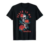 Death To My Twenties Funny R.I.P 20s, Esqueleto de 30 cumpleaños Camiseta