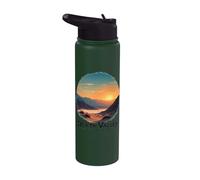 Death Valley National Park Desierto Puesta Del Sol Paisaje Stainless Steel Insulated Water Bottle