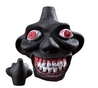 Death Whistle Skull, Loud Aztec Design, Authentic, Powerful Sound, Demon Themed, Handcrafted Instrument for Ritual & Ceremonial Use, Modern Application, Unique Collectible