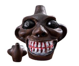 Death Whistle Skull, Loud Aztec Design, Authentic, Powerful Sound, Themed, Handcrafted Instrument for Ritual & Ceremonial Use, Modern Application, Collectible