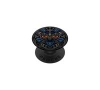 Deaths Head Polilla Cráneo Elegante Gótico Halloween PopSockets PopGrip Adhesivo