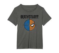 Deathstroke Cartoon Emblem Camiseta, Mujer Tallas Grandes, Asfalto, 3XL Grande