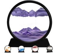 Deautie Reloj de arena, Reloj de Arena Decoracion, 3D Sandscape, Cuadro de Arena en Movimiento, Deco Estética para Oficina Salón Escritorio Adultos Niños (icon icon 嘻哈歌手 arrow 3/5000 icon Púrpura 7')
