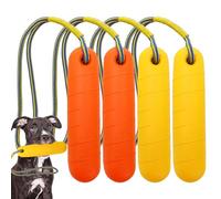 DEAYOU Paquete de 4 juguetes de piscina para perros, juguetes interactivos flotantes de agua para perros con cuerda, parachoques de entrenamiento de recuperación, juguete de tiro para mascotas para