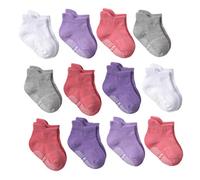 DEBAIJIA 12 Pares de Calcetines de Algodón para Bebé 0-1 Años Suaves Respirable Cómodos Niñas Niños Calcetines Primavera Verano Otoño - S