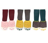 DEBAIJIA 3 Pares de Calcetines de Algodón para Bebé 3-5 Años Suaves Cómodos Cálidos Antideslizante Niños Niñas Calcetines Otoño Invierno - M