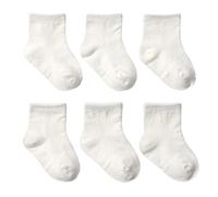 DEBAIJIA 6 Pares de Calcetines de Algodón para Bebé 3-5 Años Cómodos Niñas Niños Calcetines Respirable Suaves Primavera Verano Otoño - L