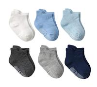 DEBAIJIA 6 Pares de Calcetines de Algodón para Bebé 3-5 Años Suaves Respirable Niños Niñas Cómodos Calcetines Primavera Verano Otoño - L