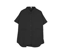 DEBAIJIA Bata Kimono Mujer Pijama Albornoz Sexy Cuello de Pico Encaje Conjunto de Albornoces Vestidos Camisón De Dormir Transpirable (Negro-XL)