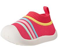 DEBAIJIA Zapatos para Niños 1-3T Bebés Caminata Zapatillas Niñas Suela Suave Malla Transpirable TPR Material 20/22 EU (Tamaño Etiqueta 17), A Raya Rojo (XBX20-BT-TJ-RD-17M)
