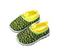 DEBAIJIA Zapatos para Niños 1-4T Bebés Caminan Zapatillas Suela Suave Malla Antideslizante Material Transpirable 25/26 EU (Tamaño Etiqueta 27), A Partícula Verde (XBX09-YD-TJ-GN-27M)